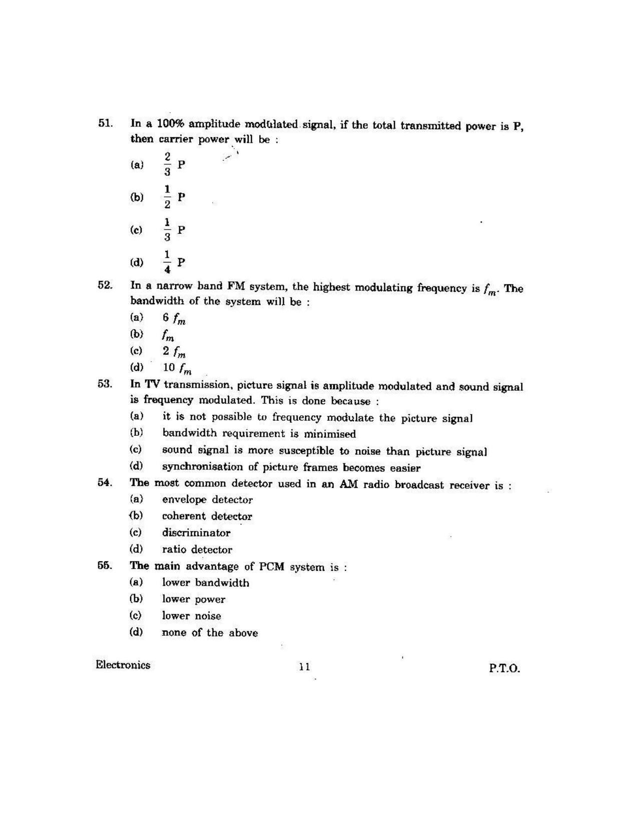 KUET 2023 M.Sc.Electronics Question Paper - Page 101