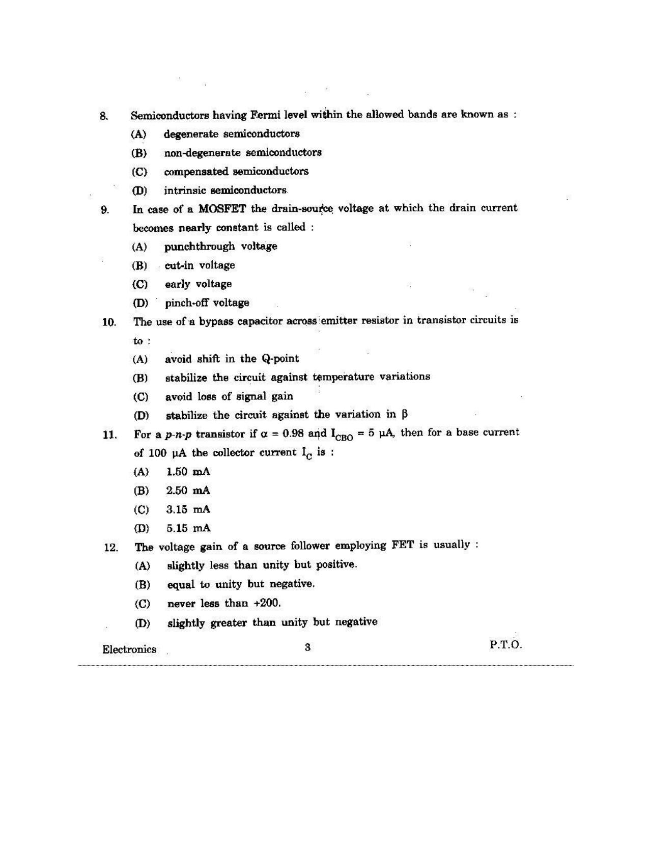 KUET 2023 M.Sc.Electronics Question Paper - Page 105