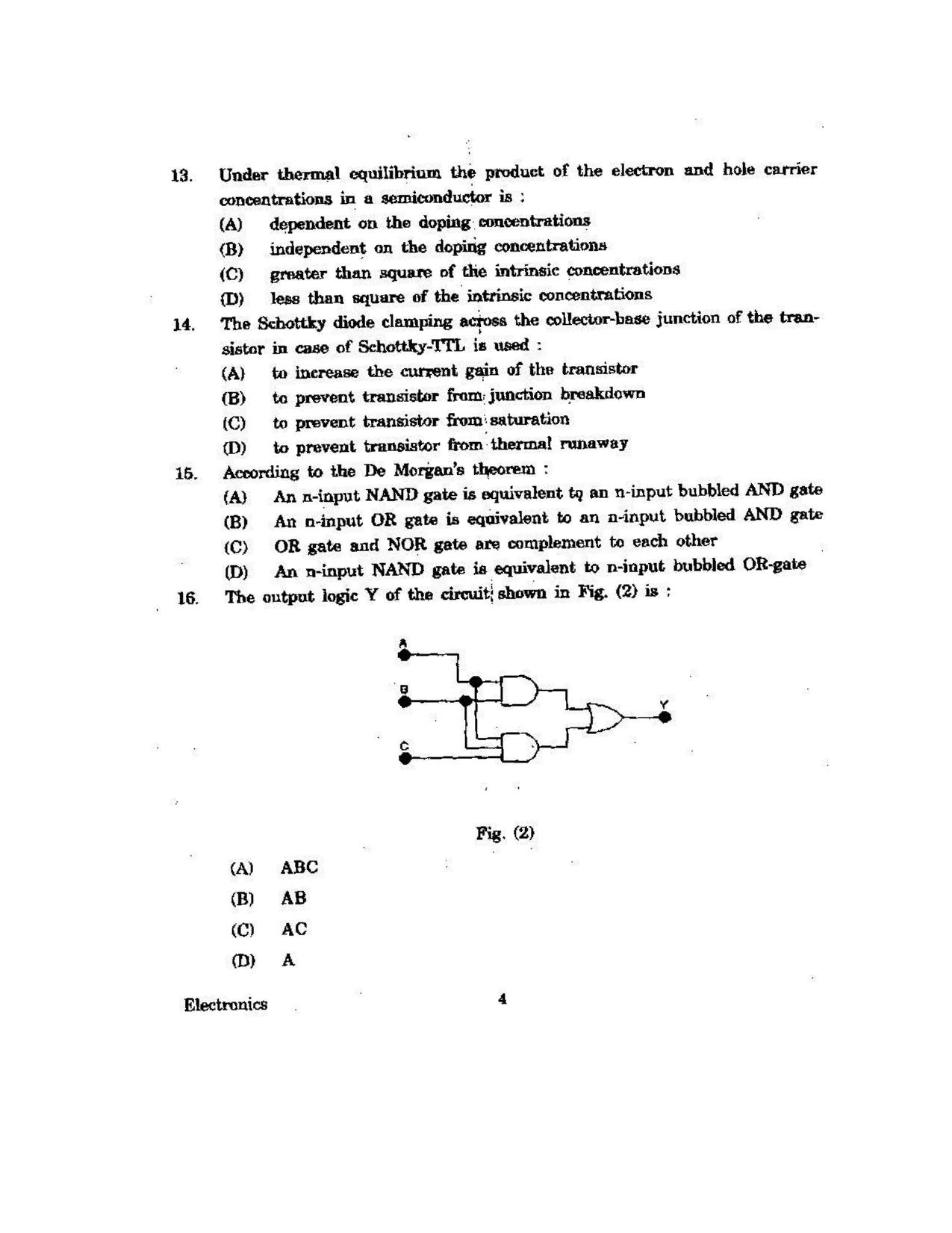 KUET 2023 M.Sc.Electronics Question Paper - Page 106