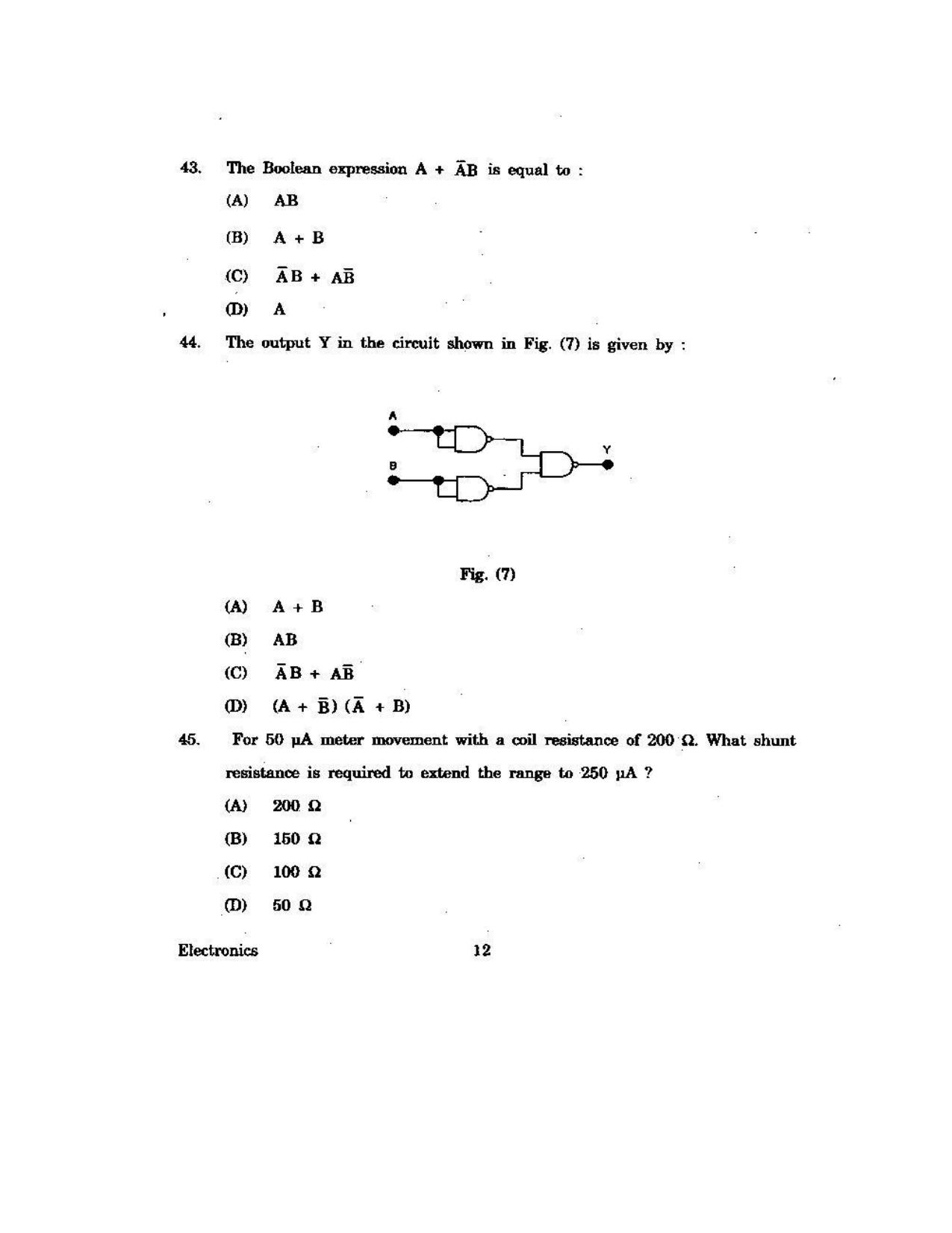 KUET 2023 M.Sc.Electronics Question Paper - Page 114