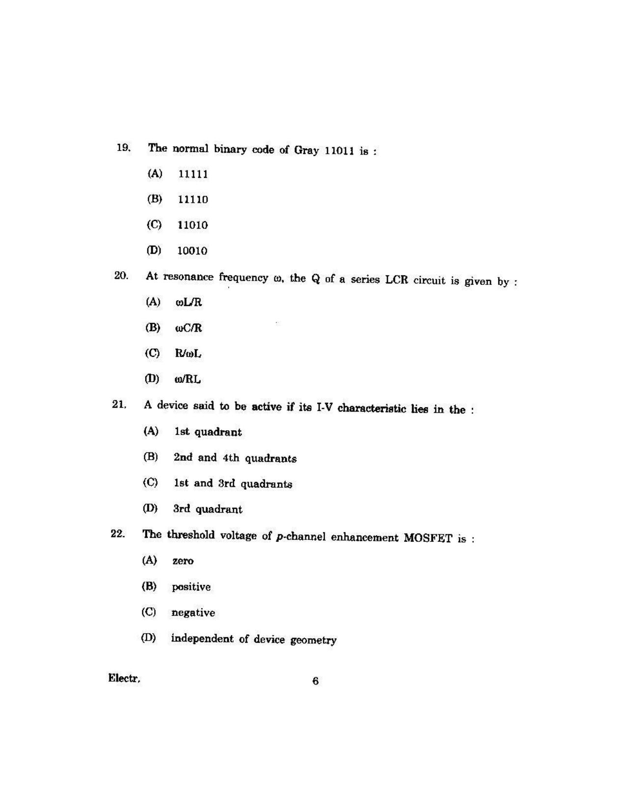 KUET 2023 M.Sc.Electronics Question Paper - Page 124