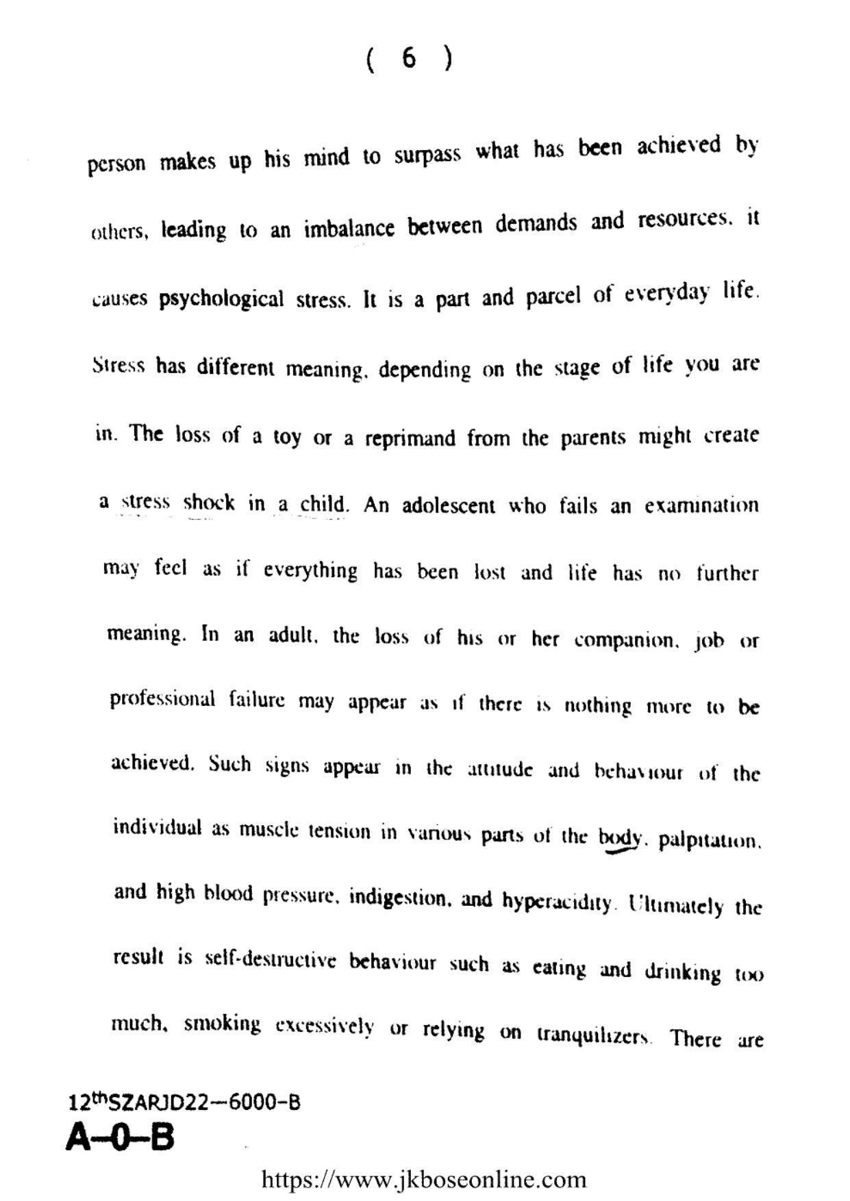 JKBOSE Class 12 English 6000-B Question Papers 2022 - Page 6
