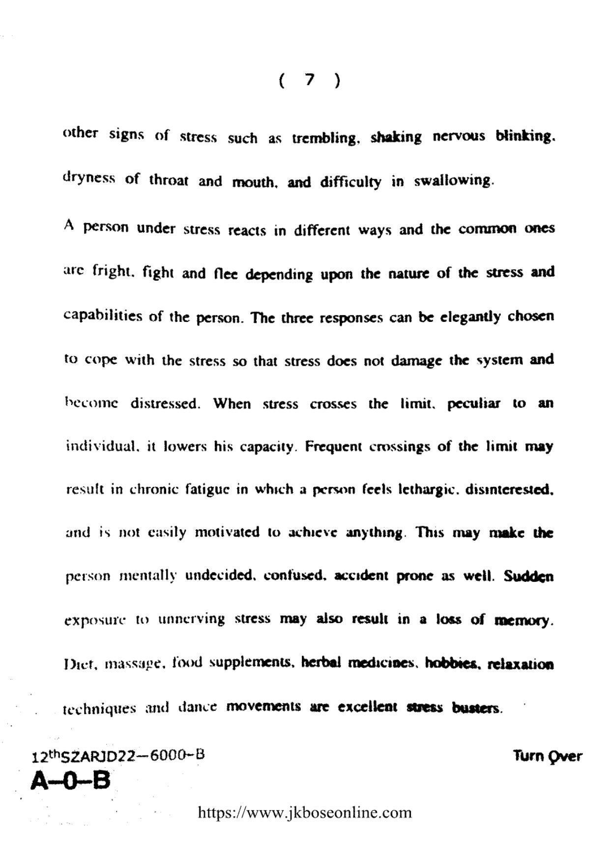 JKBOSE Class 12 English 6000-B Question Papers 2022 - Page 7