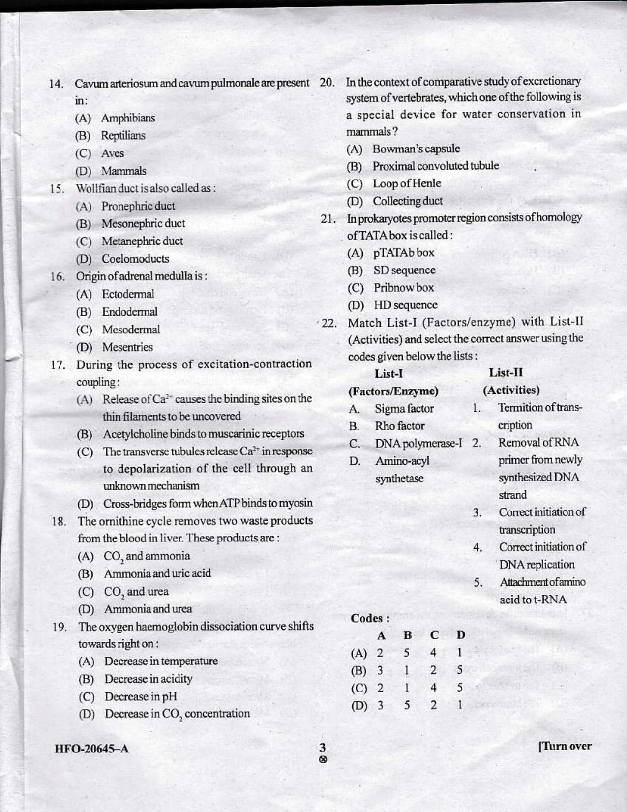 KUET 2023 M.Sc.Zoology Question Paper - Page 32