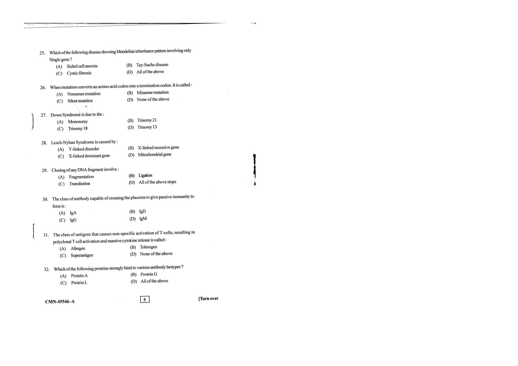 KUET 2023 M.Sc.Zoology Question Paper - Page 69