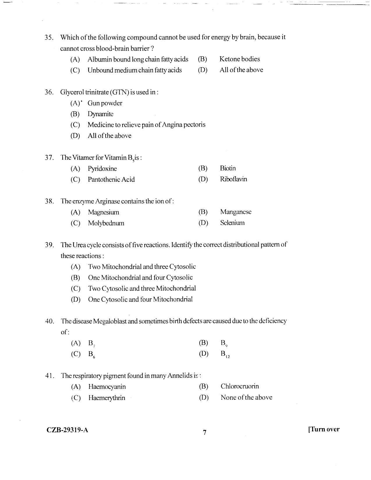 KUET 2023 M.Sc.Zoology Question Paper - Page 79