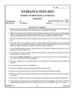 KUET 2023 M.Sc.Zoology Question Paper