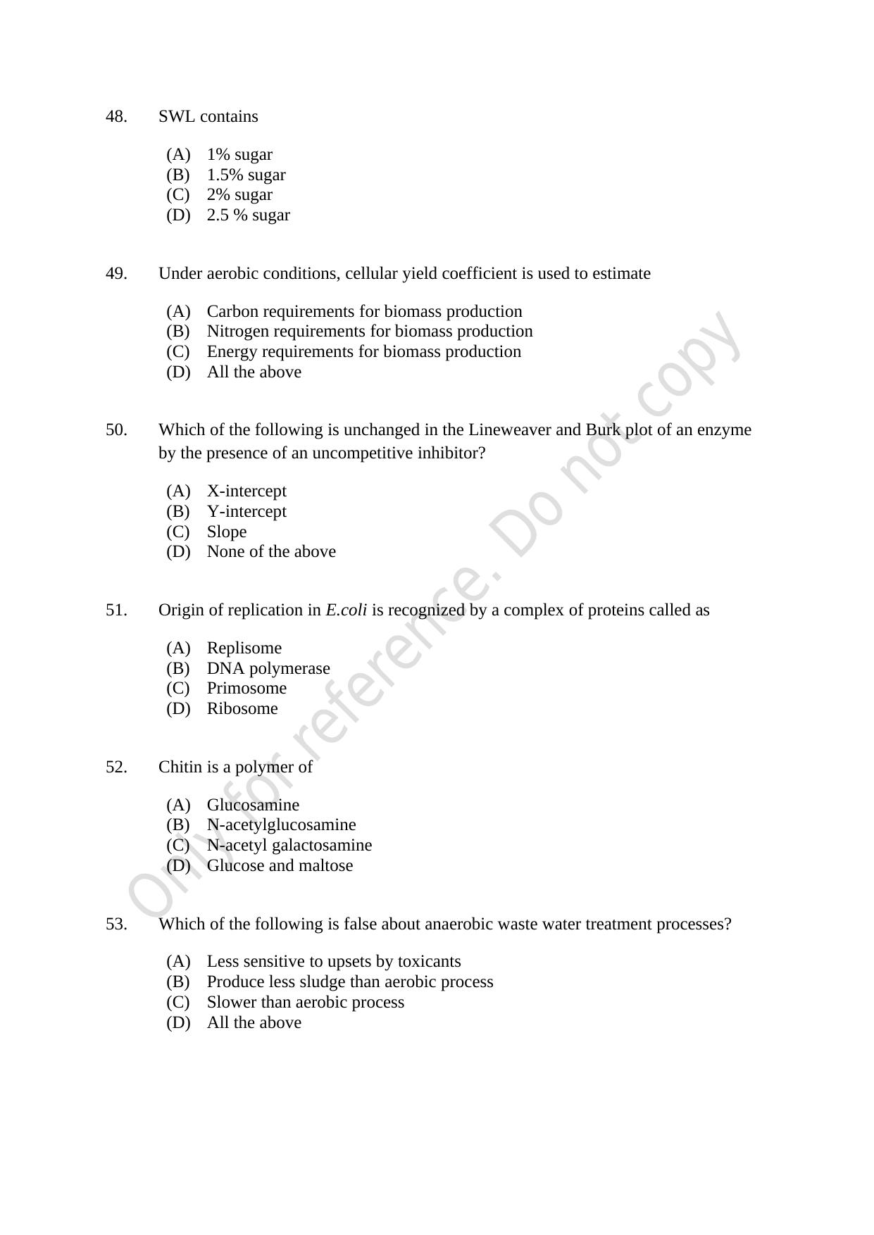 CUSAT CAT 2021 Microbiology Question Paper - Page 9