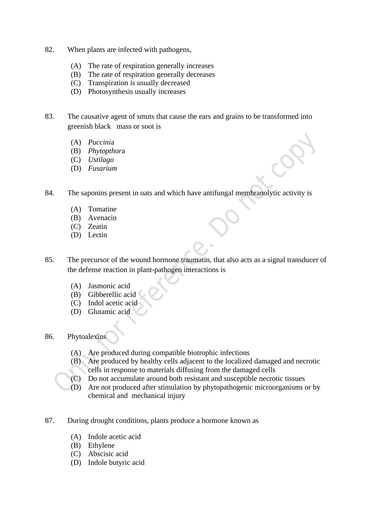 CUSAT CAT 2021 Microbiology Question Paper - Page 15