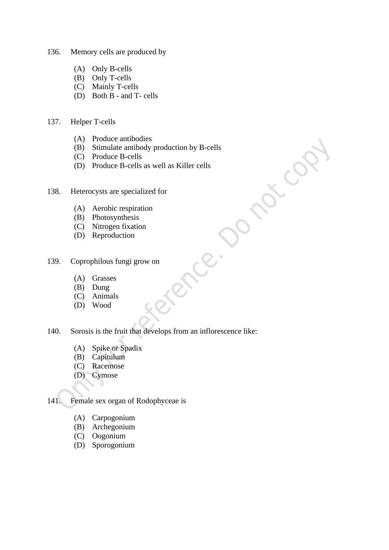 CUSAT CAT 2021 Microbiology Question Paper - Page 24