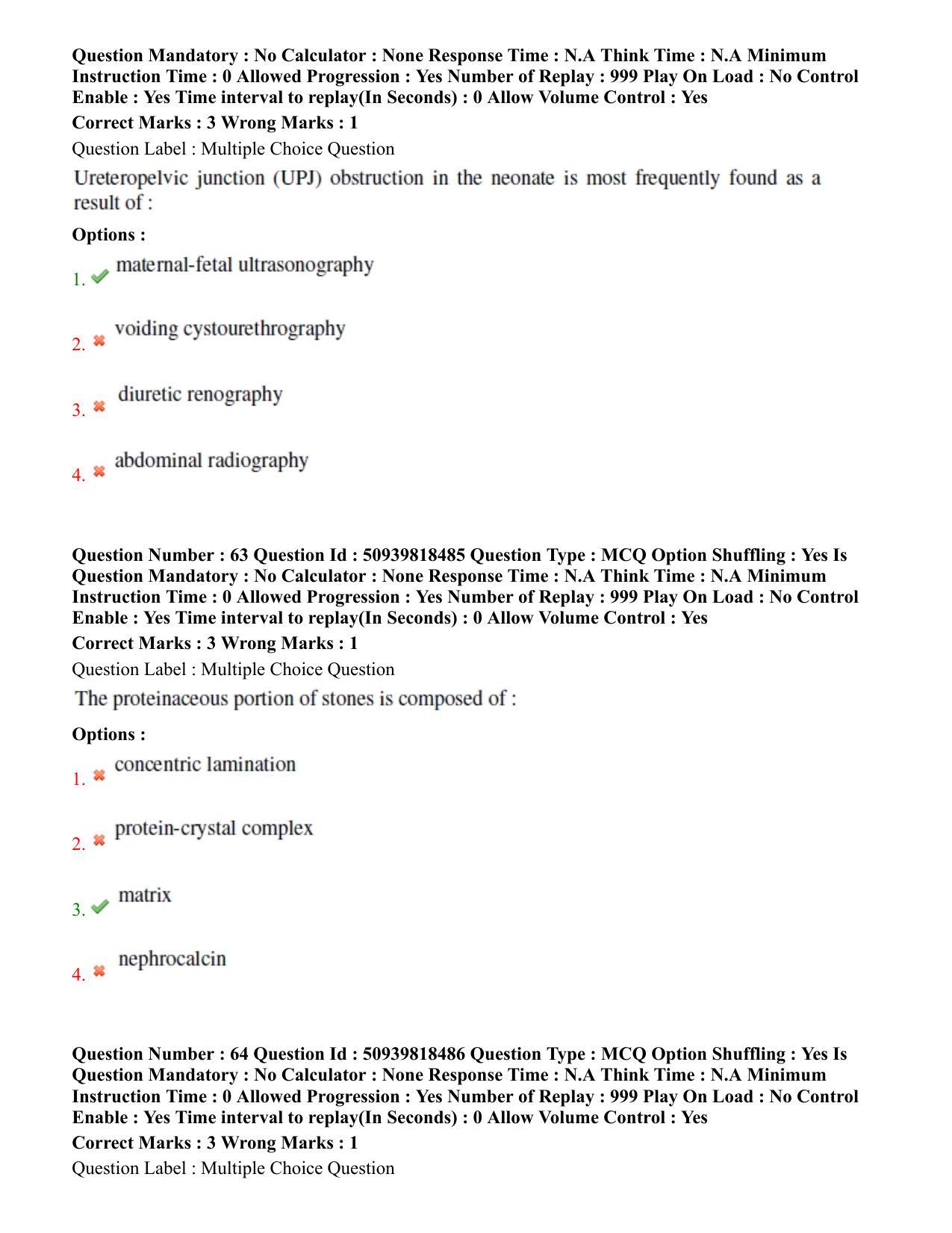 BHU RET Urology 2020 Question Paper - Page 38