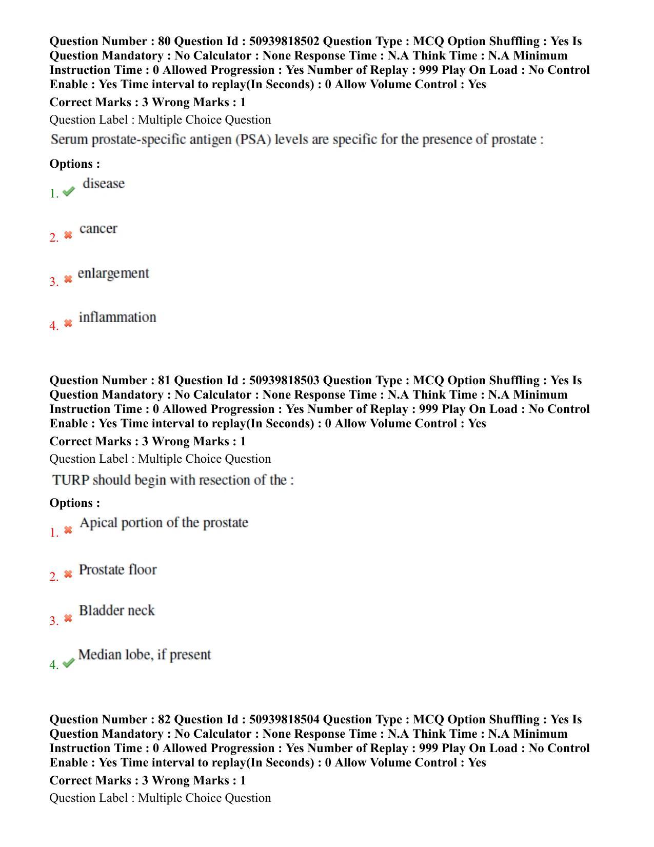 BHU RET Urology 2020 Question Paper - Page 46