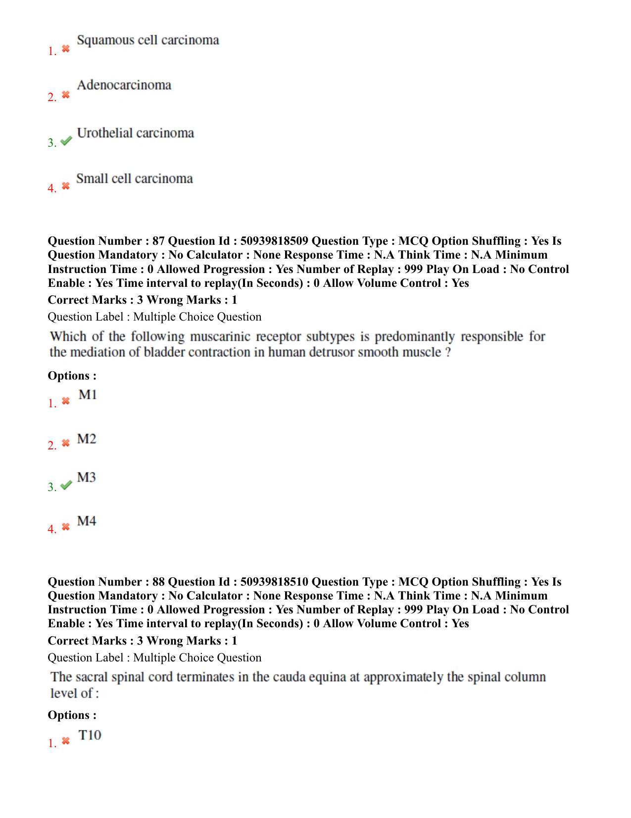 BHU RET Urology 2020 Question Paper - Page 49