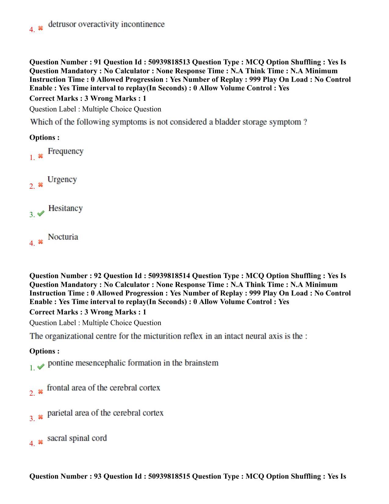 BHU RET Urology 2020 Question Paper - Page 51