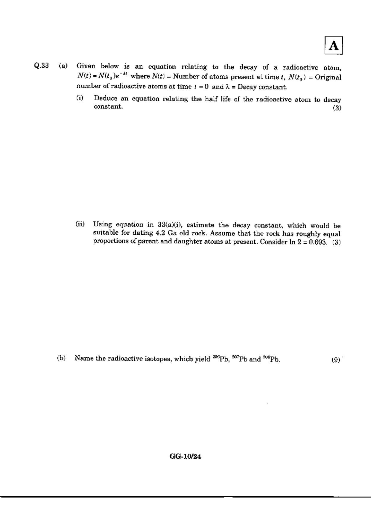 JAM 2010: GG Question Paper - Page 12