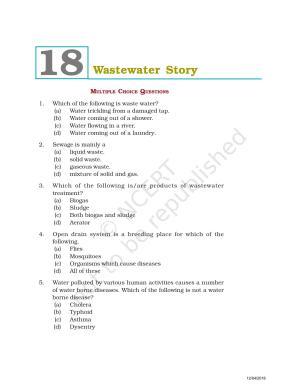 NCERT Exemplar Book for Class 7 Science: Chapter 18-Wastewater Story