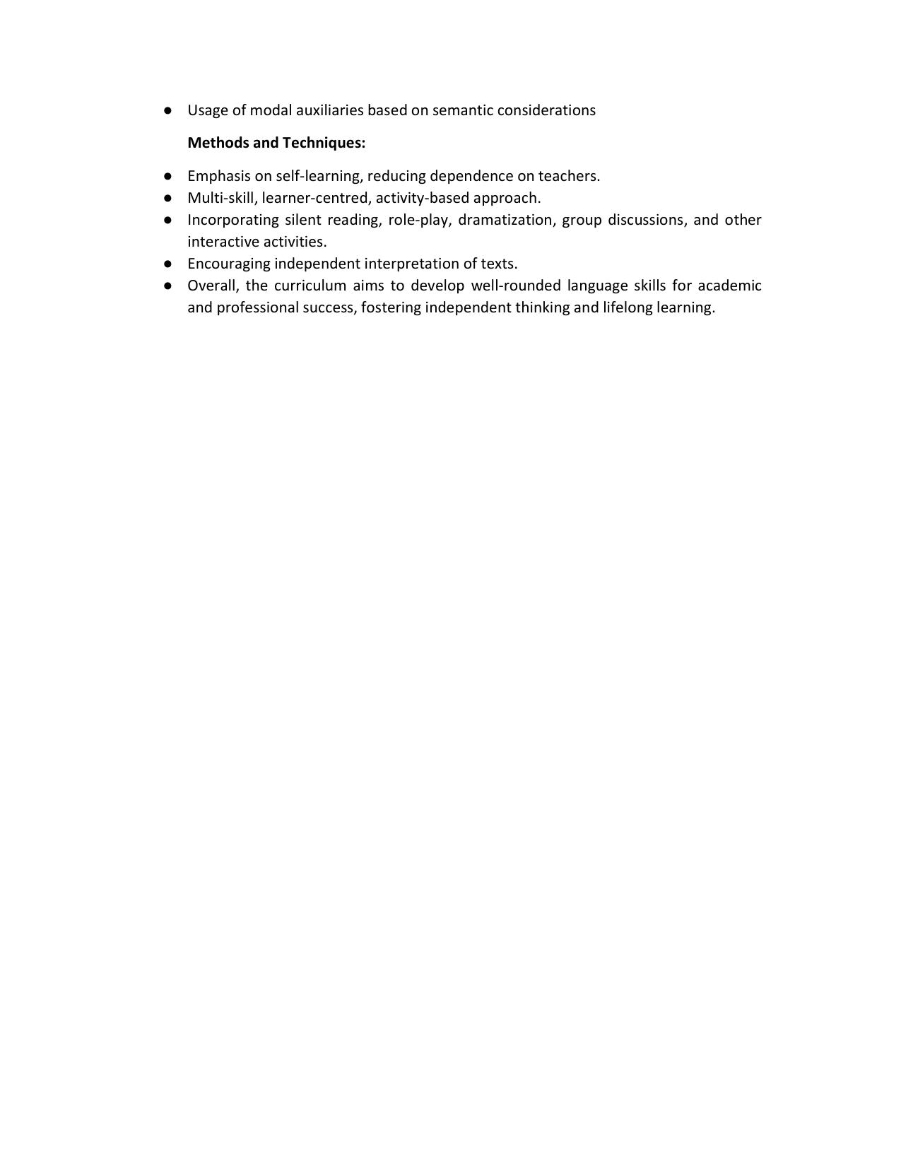 WBCHSE Class 11 & 12 Syllabus for English-B (ENGB) (Language) - Page 3