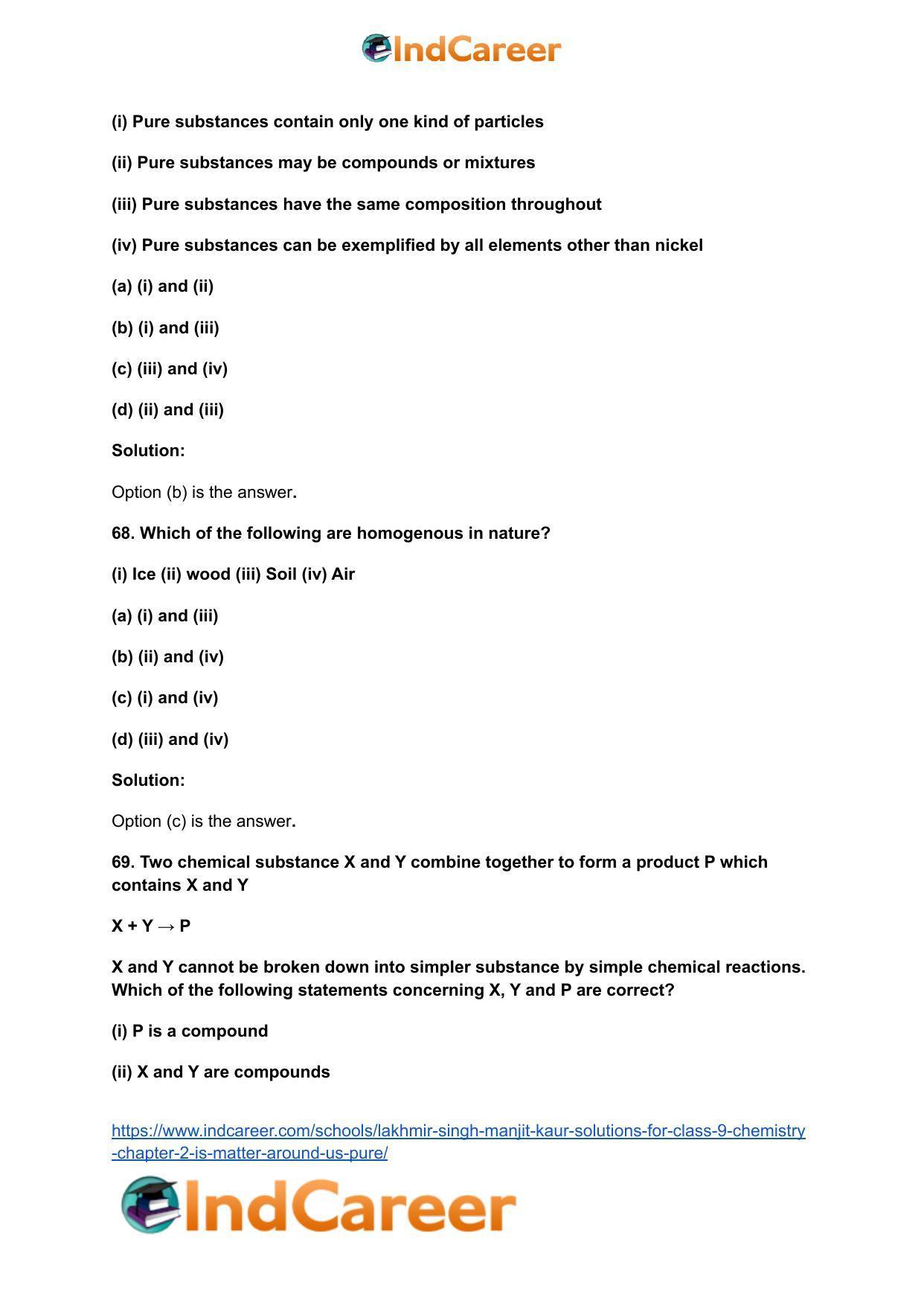 Lakhmir Singh Manjit Kaur  Solutions for Class 9 Chemistry: Chapter 2- Is Matter Around Us Pure? - Page 20