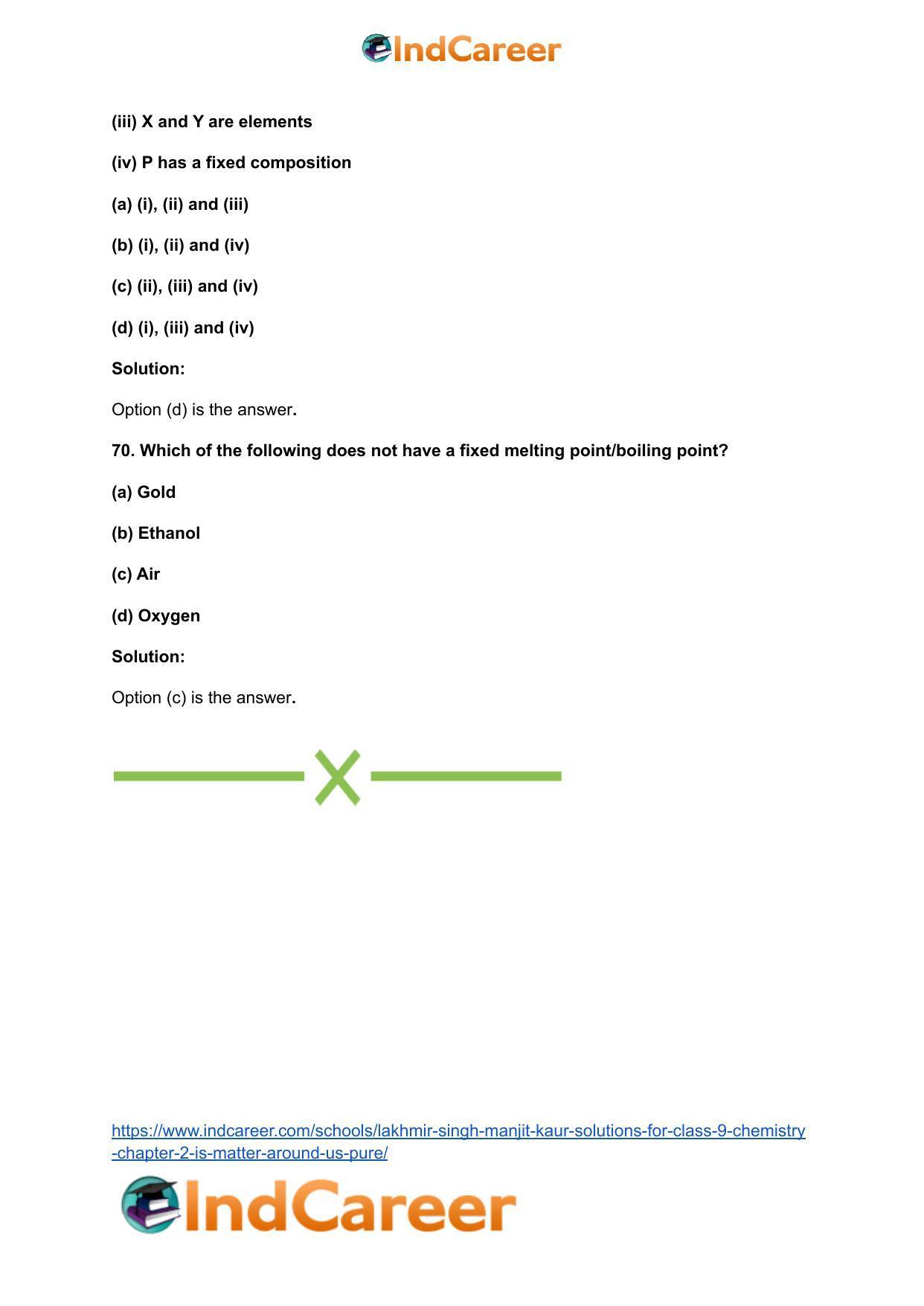Lakhmir Singh Manjit Kaur  Solutions for Class 9 Chemistry: Chapter 2- Is Matter Around Us Pure? - Page 21