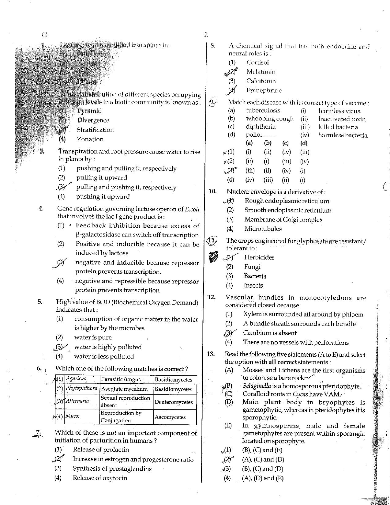 NEET Code G 2015 Question Paper - Page 2