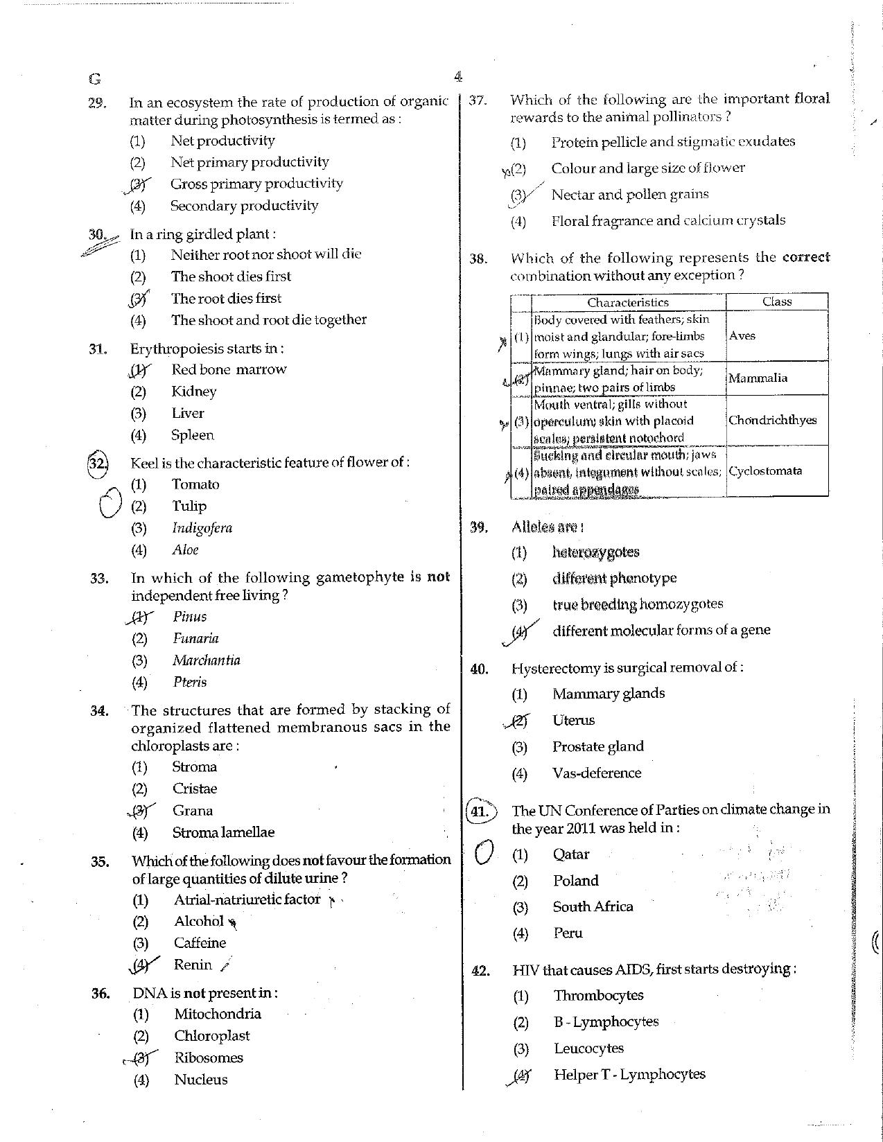 NEET Code G 2015 Question Paper - Page 4