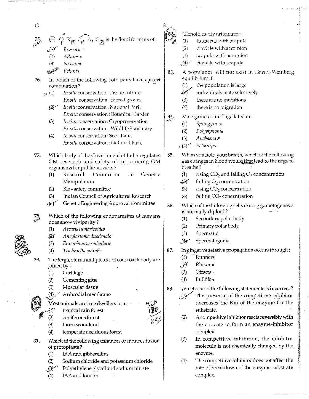 NEET Code G 2015 Question Paper - Page 8