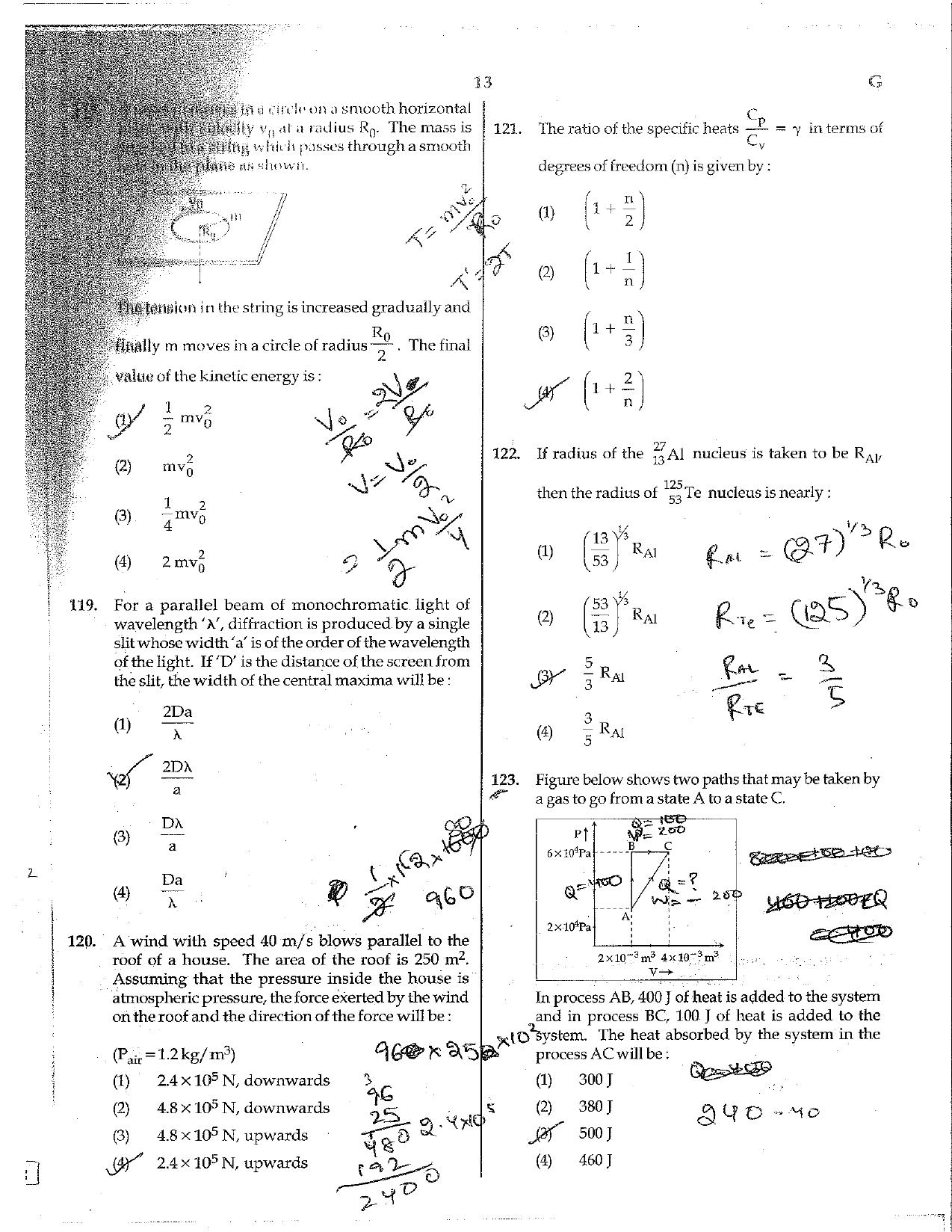 NEET Code G 2015 Question Paper - Page 13