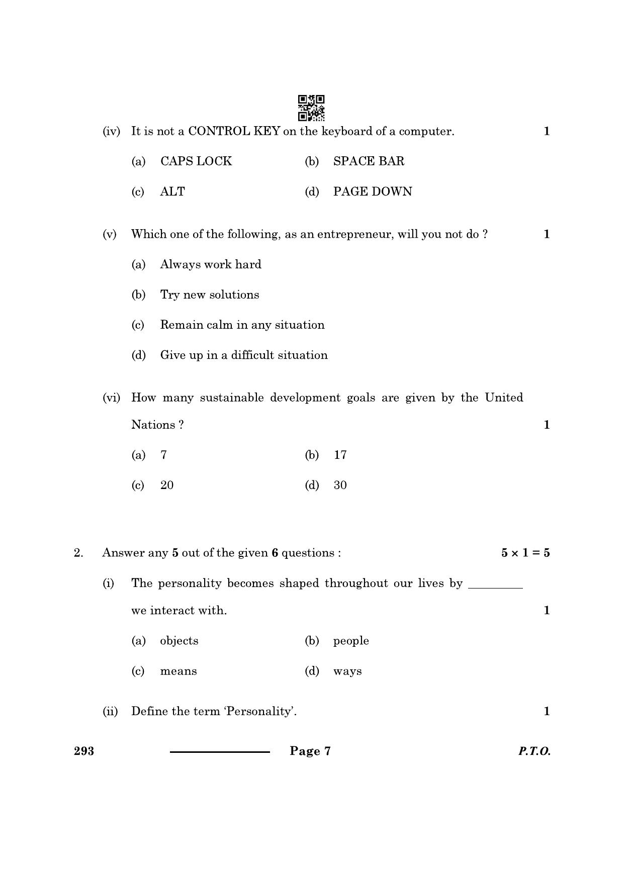 CBSE Class 10 Introduction Tourism 2024 Question Paper - Page 7