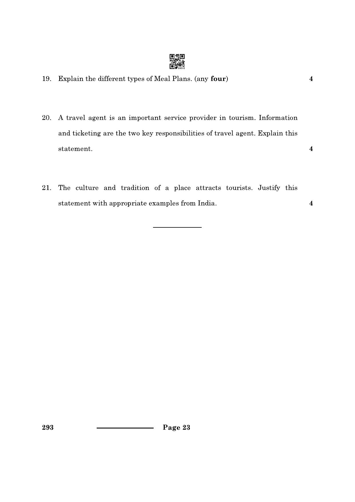 CBSE Class 10 Introduction Tourism 2024 Question Paper - Page 23
