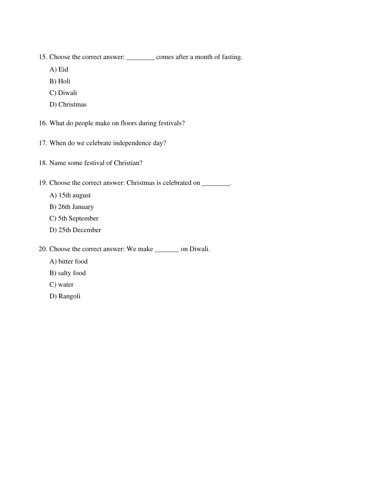 CBSE Class 1 EVS Home sweet home Worksheets - Page 3