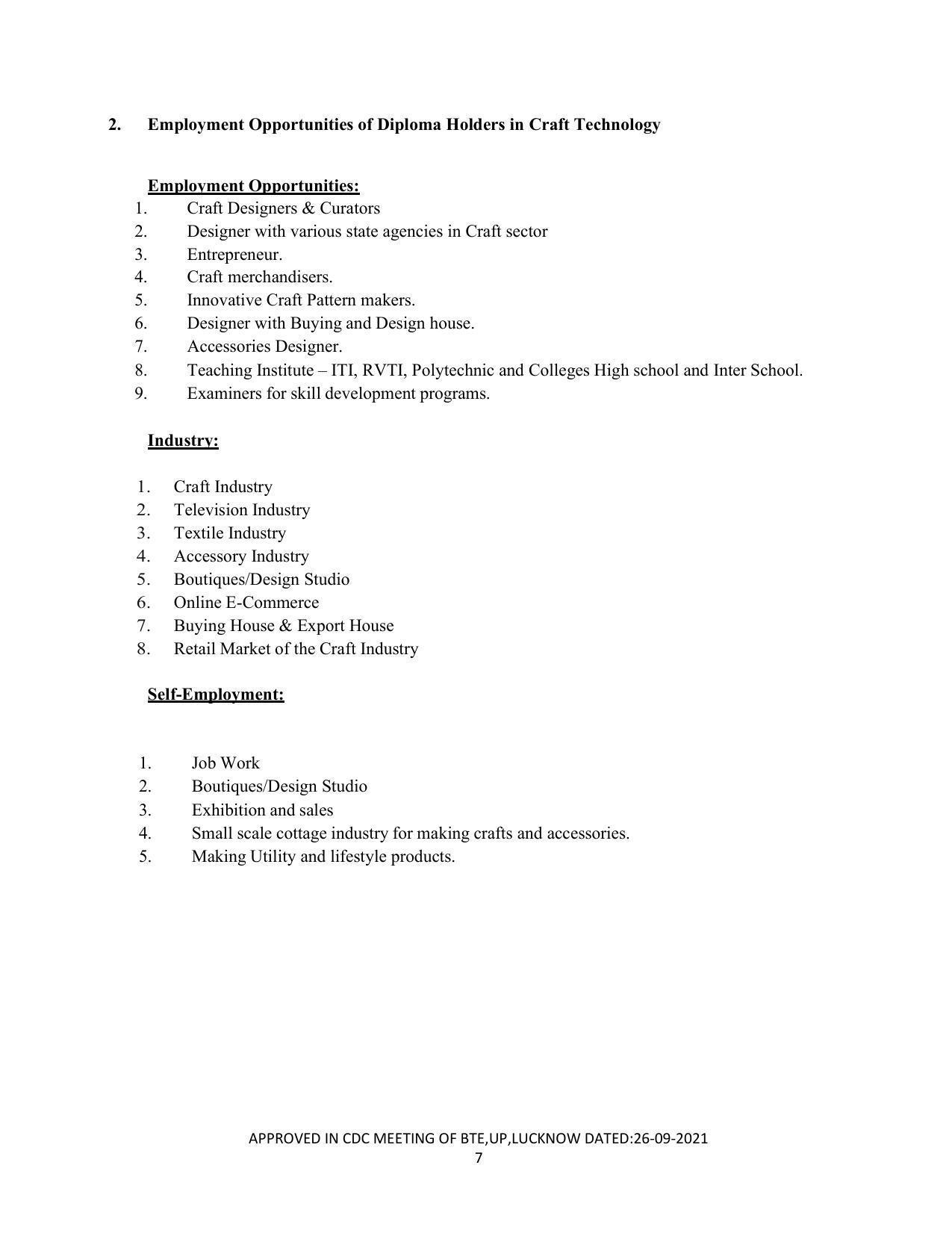 SYLLABUS FOR SEMESTER SYSTEM EFFECTIVE FROM (2021-2022) - CRAFT TECHNOLOGY - Page 7