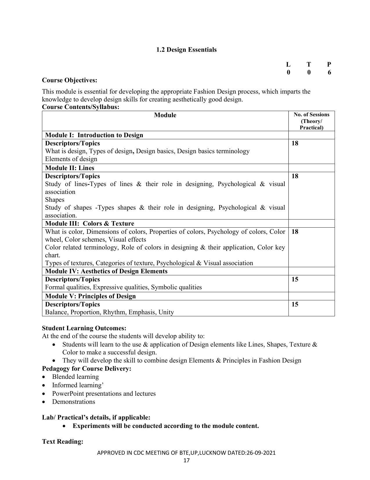 SYLLABUS FOR SEMESTER SYSTEM EFFECTIVE FROM (2021-2022) - CRAFT TECHNOLOGY - Page 17