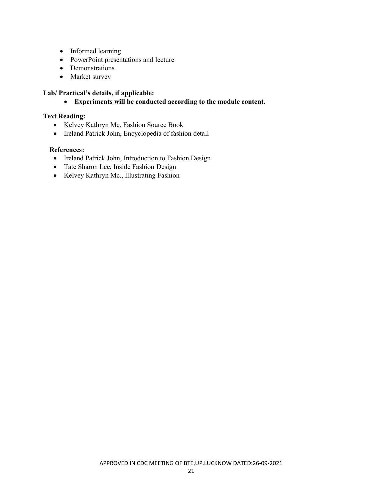 SYLLABUS FOR SEMESTER SYSTEM EFFECTIVE FROM (2021-2022) - CRAFT TECHNOLOGY - Page 21