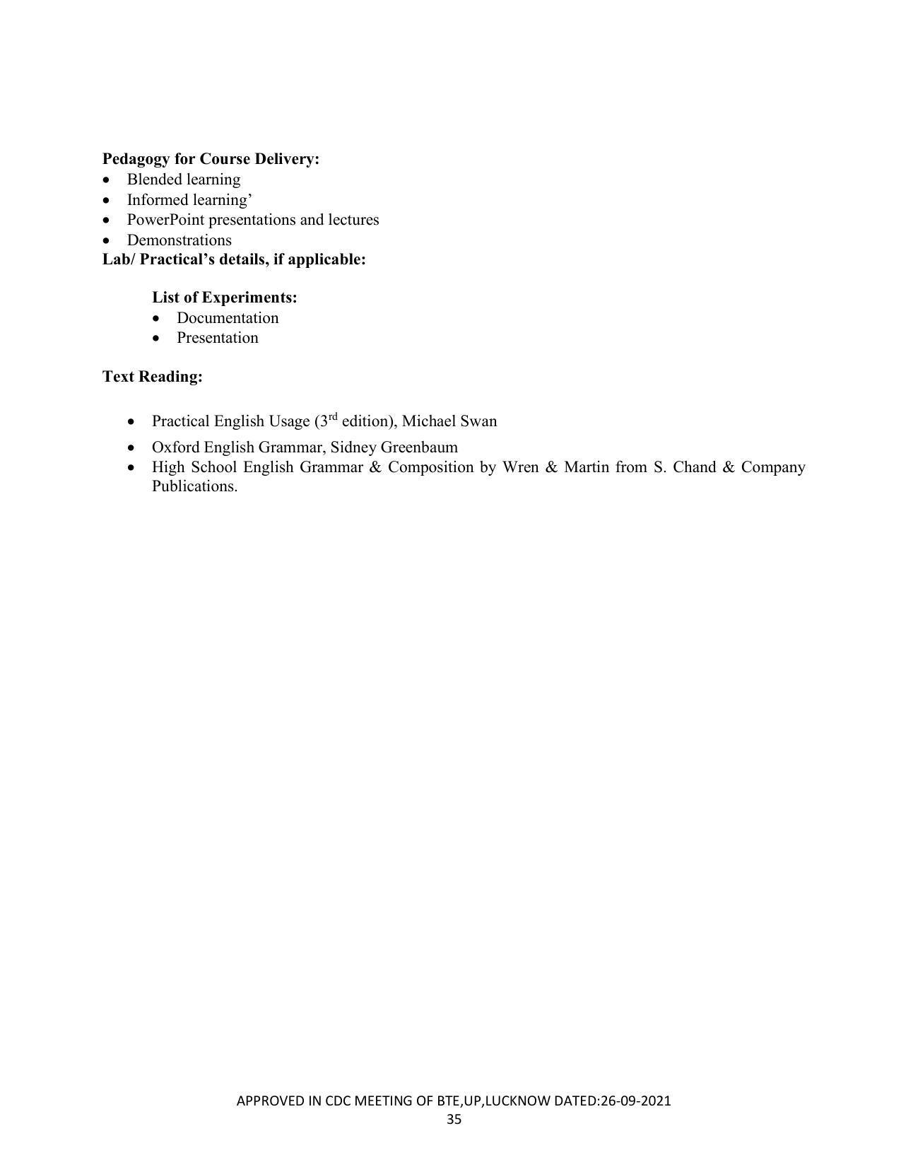SYLLABUS FOR SEMESTER SYSTEM EFFECTIVE FROM (2021-2022) - CRAFT TECHNOLOGY - Page 35