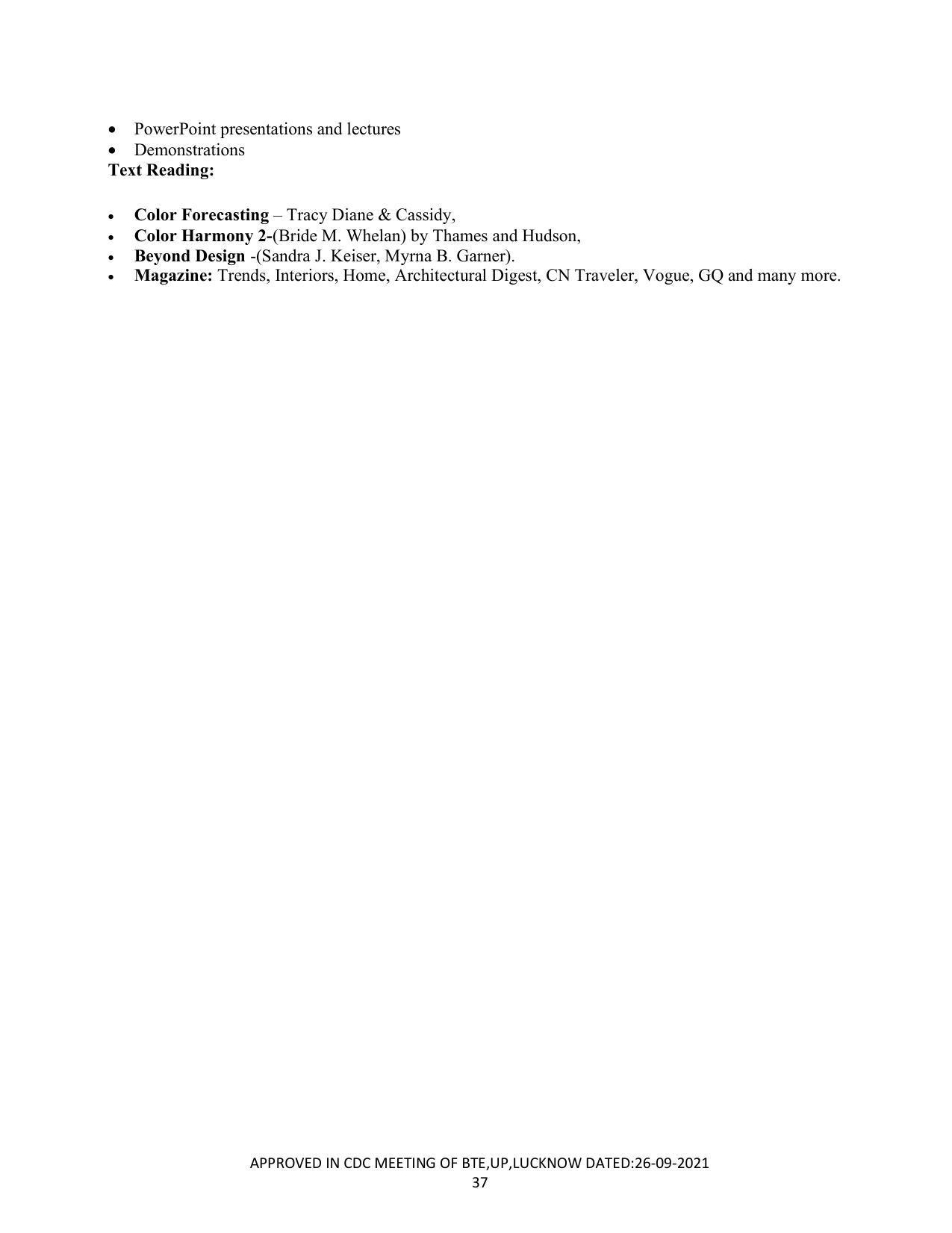 SYLLABUS FOR SEMESTER SYSTEM EFFECTIVE FROM (2021-2022) - CRAFT TECHNOLOGY - Page 37