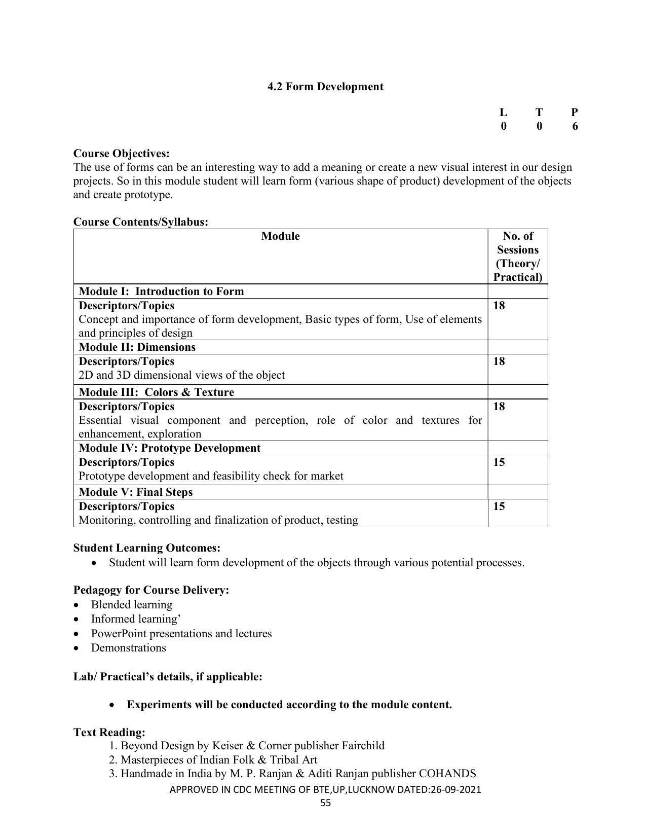 SYLLABUS FOR SEMESTER SYSTEM EFFECTIVE FROM (2021-2022) - CRAFT TECHNOLOGY - Page 55