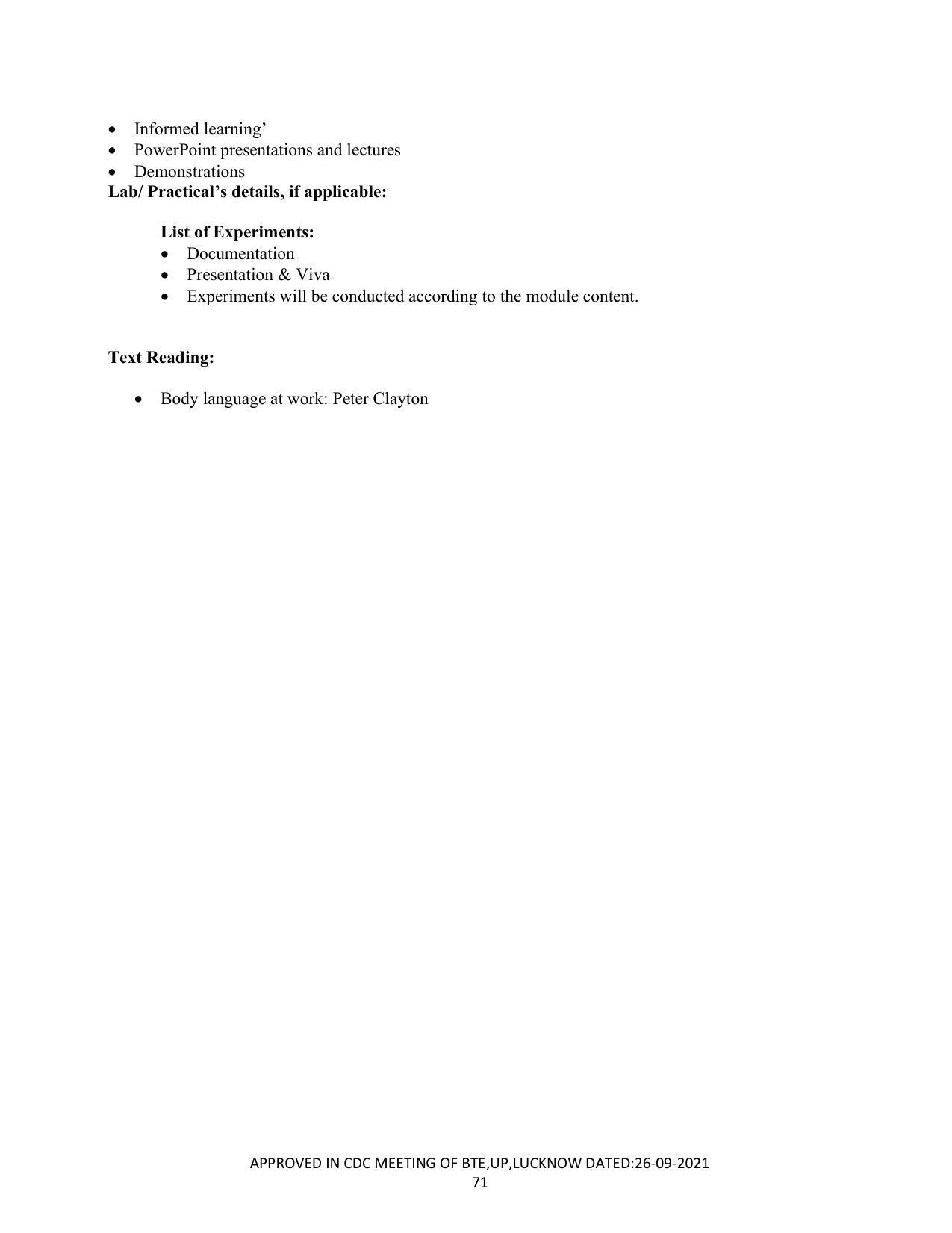 SYLLABUS FOR SEMESTER SYSTEM EFFECTIVE FROM (2021-2022) - CRAFT TECHNOLOGY - Page 71