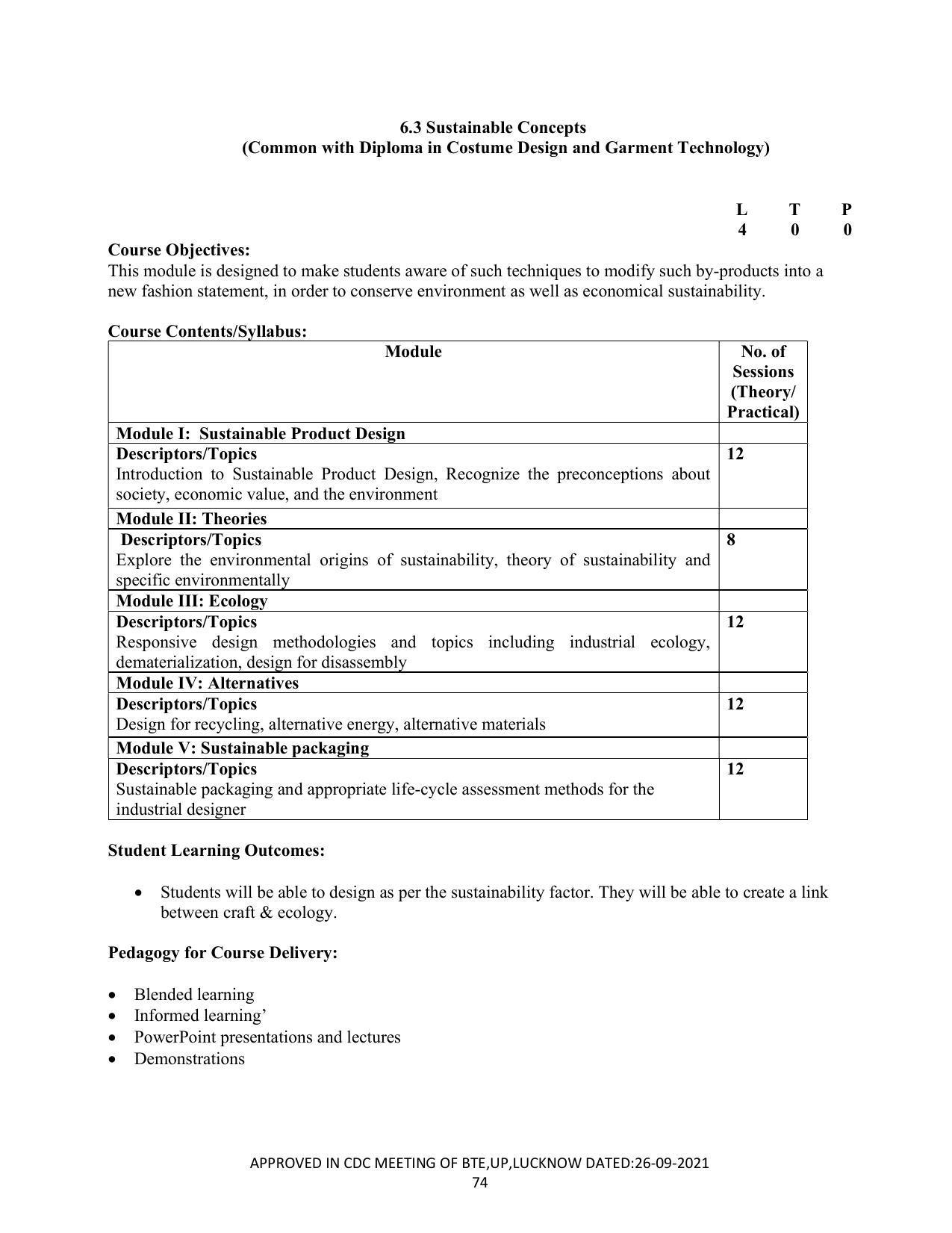 SYLLABUS FOR SEMESTER SYSTEM EFFECTIVE FROM (2021-2022) - CRAFT TECHNOLOGY - Page 74