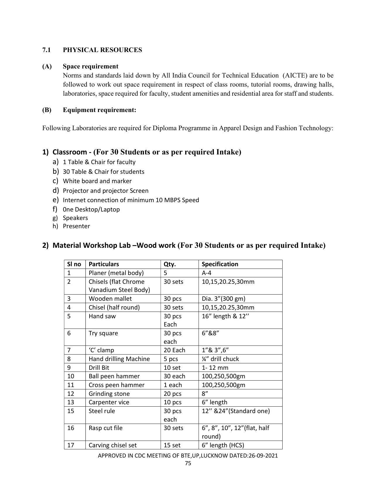 SYLLABUS FOR SEMESTER SYSTEM EFFECTIVE FROM (2021-2022) - CRAFT TECHNOLOGY - Page 75