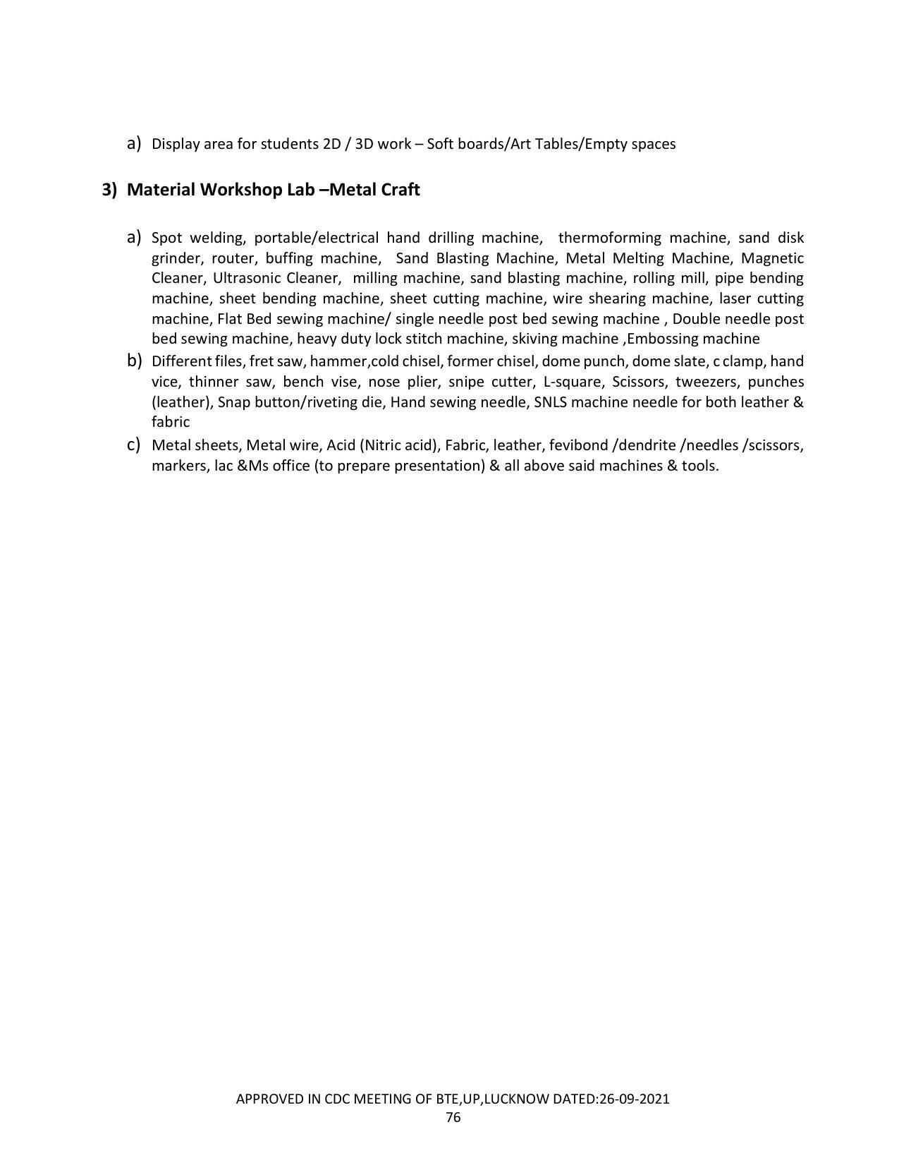 SYLLABUS FOR SEMESTER SYSTEM EFFECTIVE FROM (2021-2022) - CRAFT TECHNOLOGY - Page 76