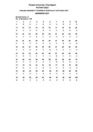 PUTHAT 2023 Answer Key