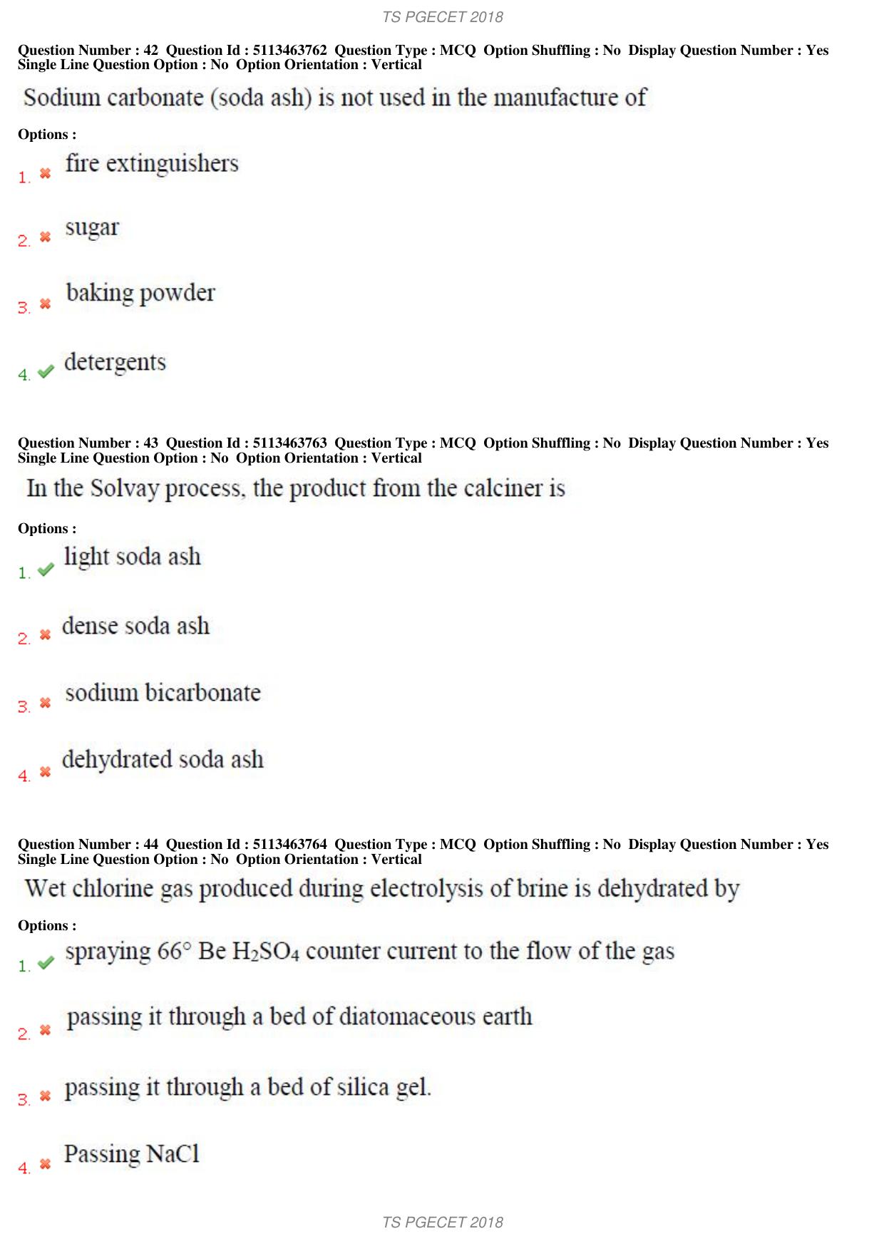 TS PGECET 2018: Chemical Engineering Question Papers - Page 17