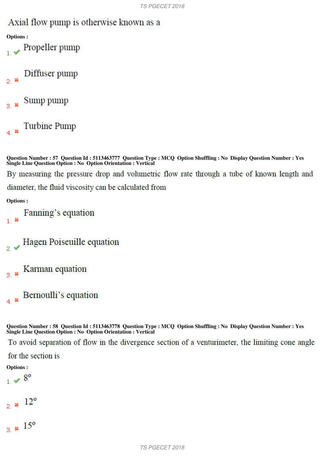 TS PGECET 2018: Chemical Engineering Question Papers - Page 22
