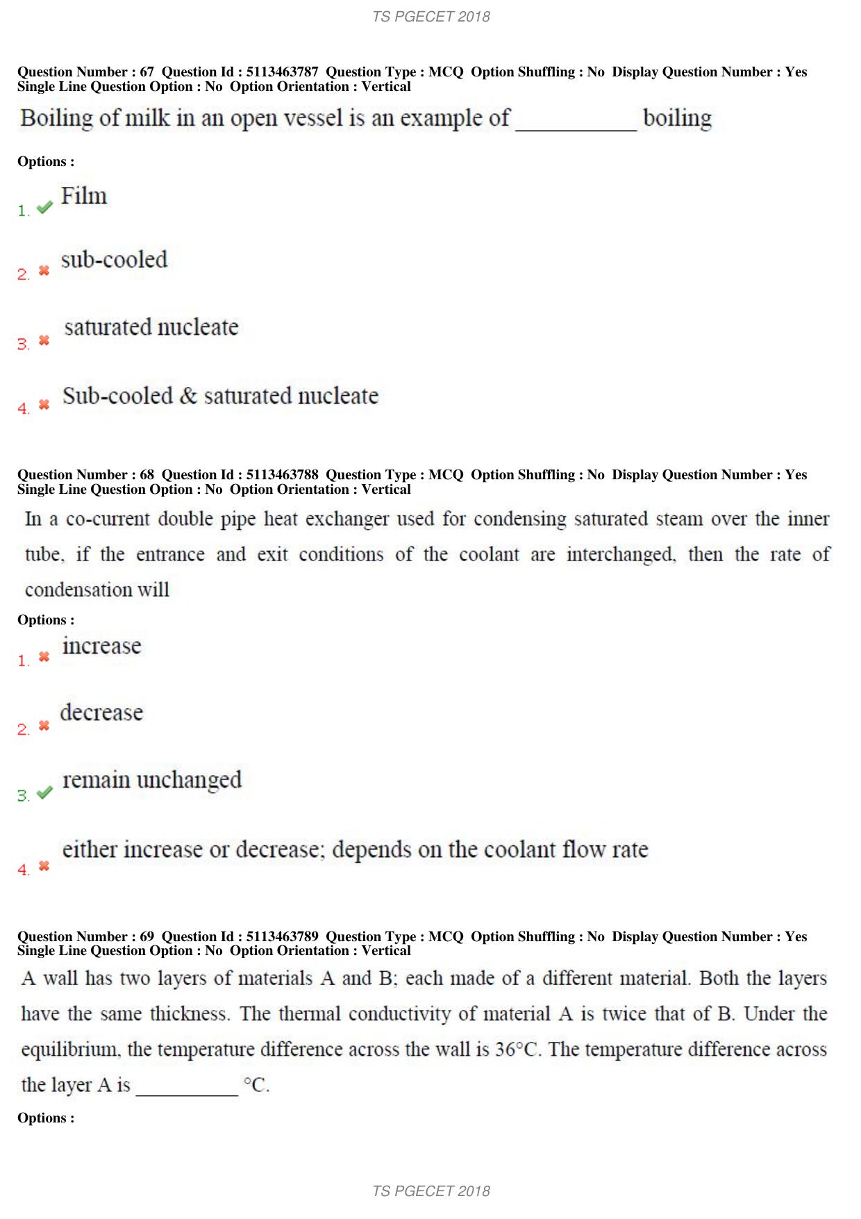 TS PGECET 2018: Chemical Engineering Question Papers - Page 26