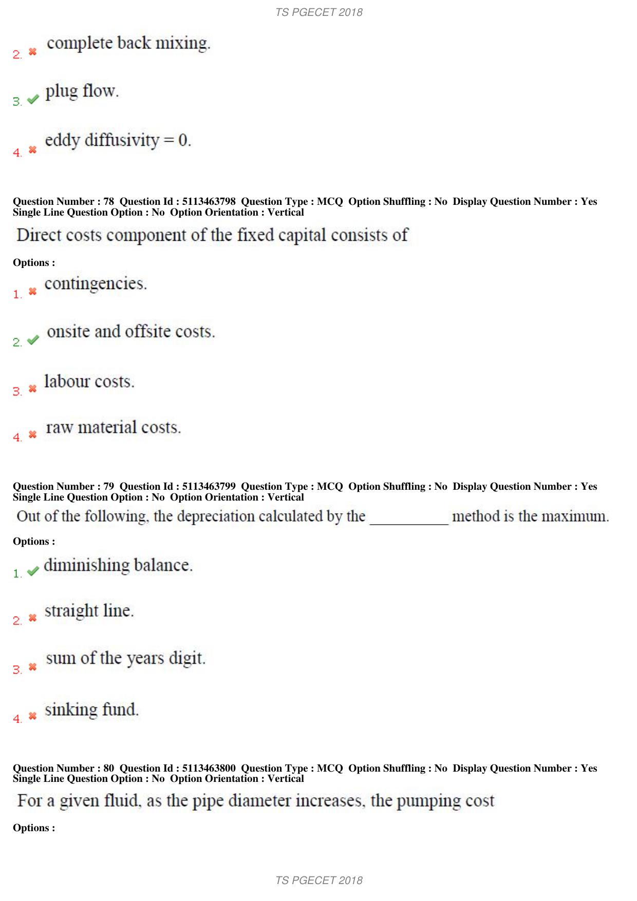 TS PGECET 2018: Chemical Engineering Question Papers - Page 30
