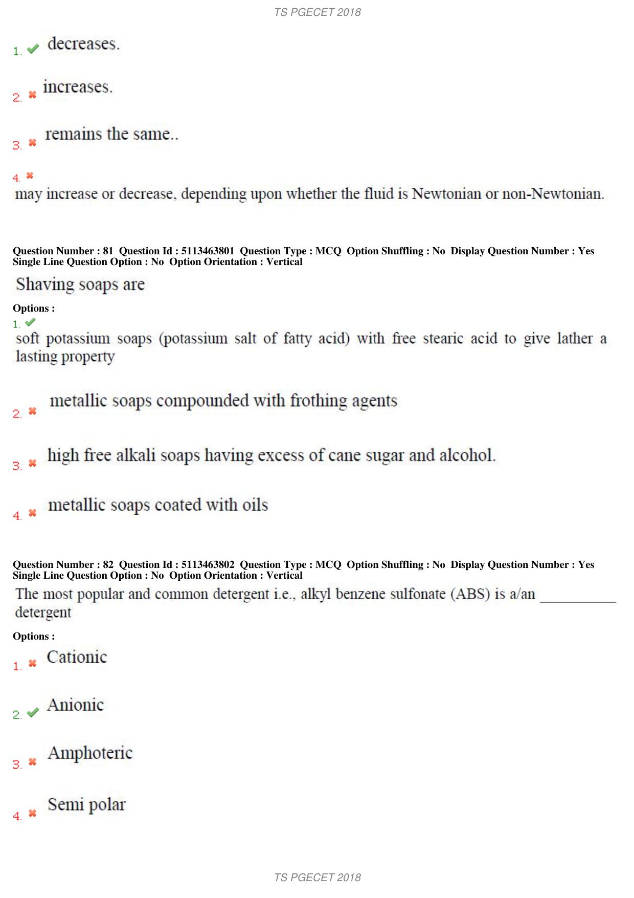 TS PGECET 2018: Chemical Engineering Question Papers - Page 31