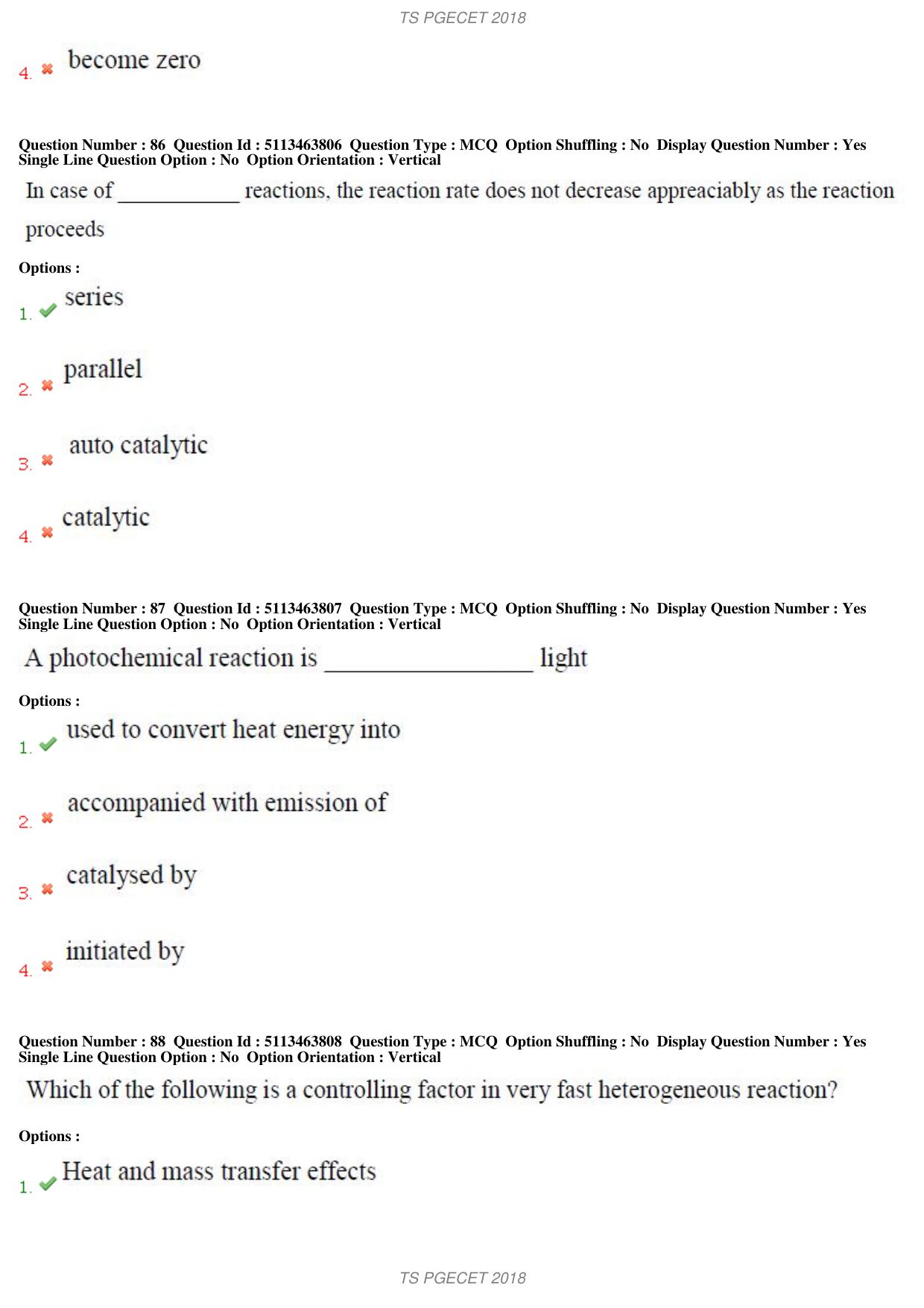 TS PGECET 2018: Chemical Engineering Question Papers - Page 33