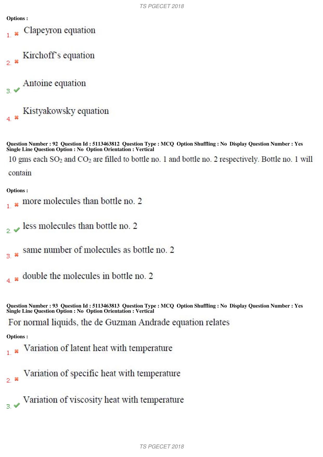 TS PGECET 2018: Chemical Engineering Question Papers - Page 35