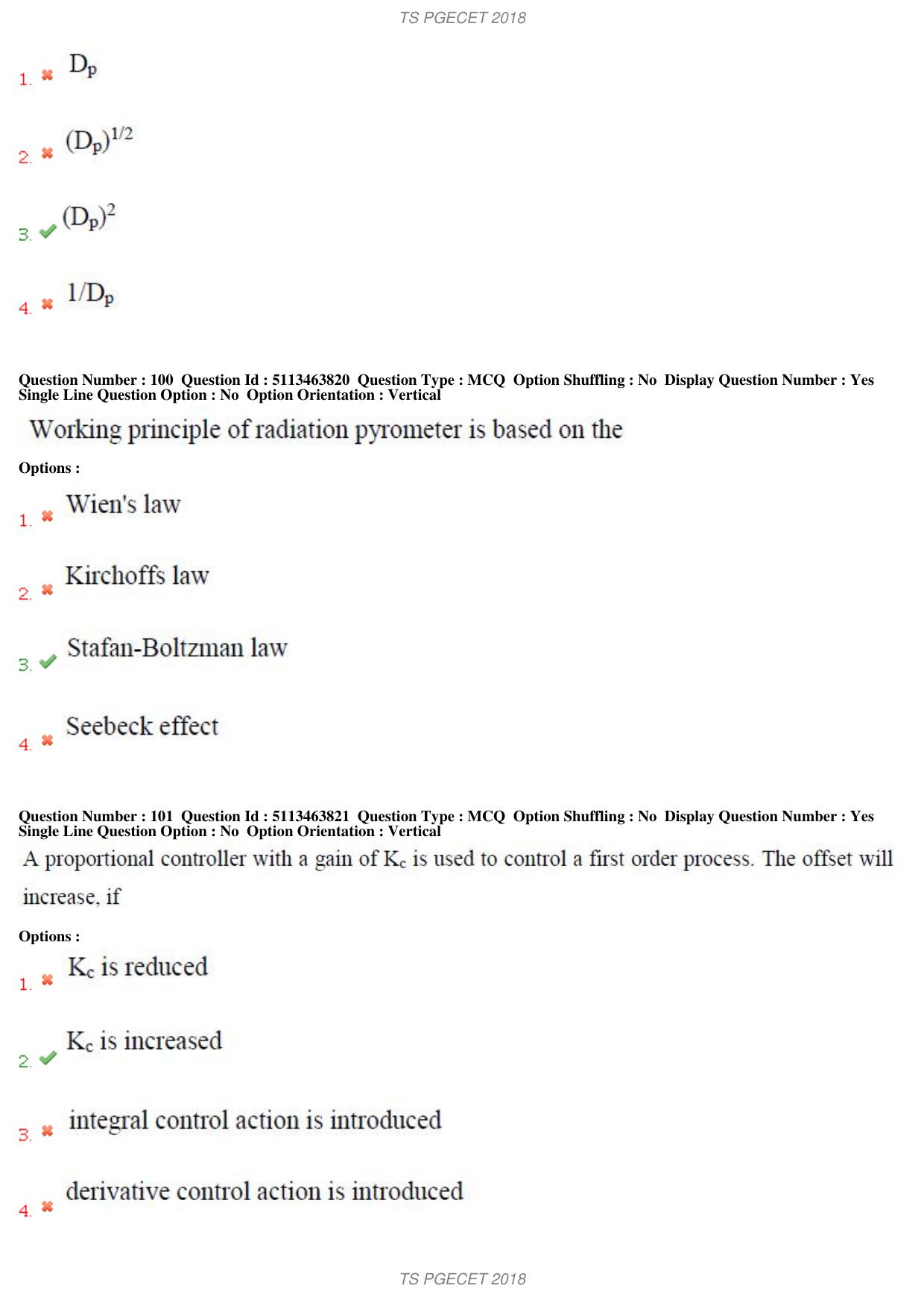 TS PGECET 2018: Chemical Engineering Question Papers - Page 38
