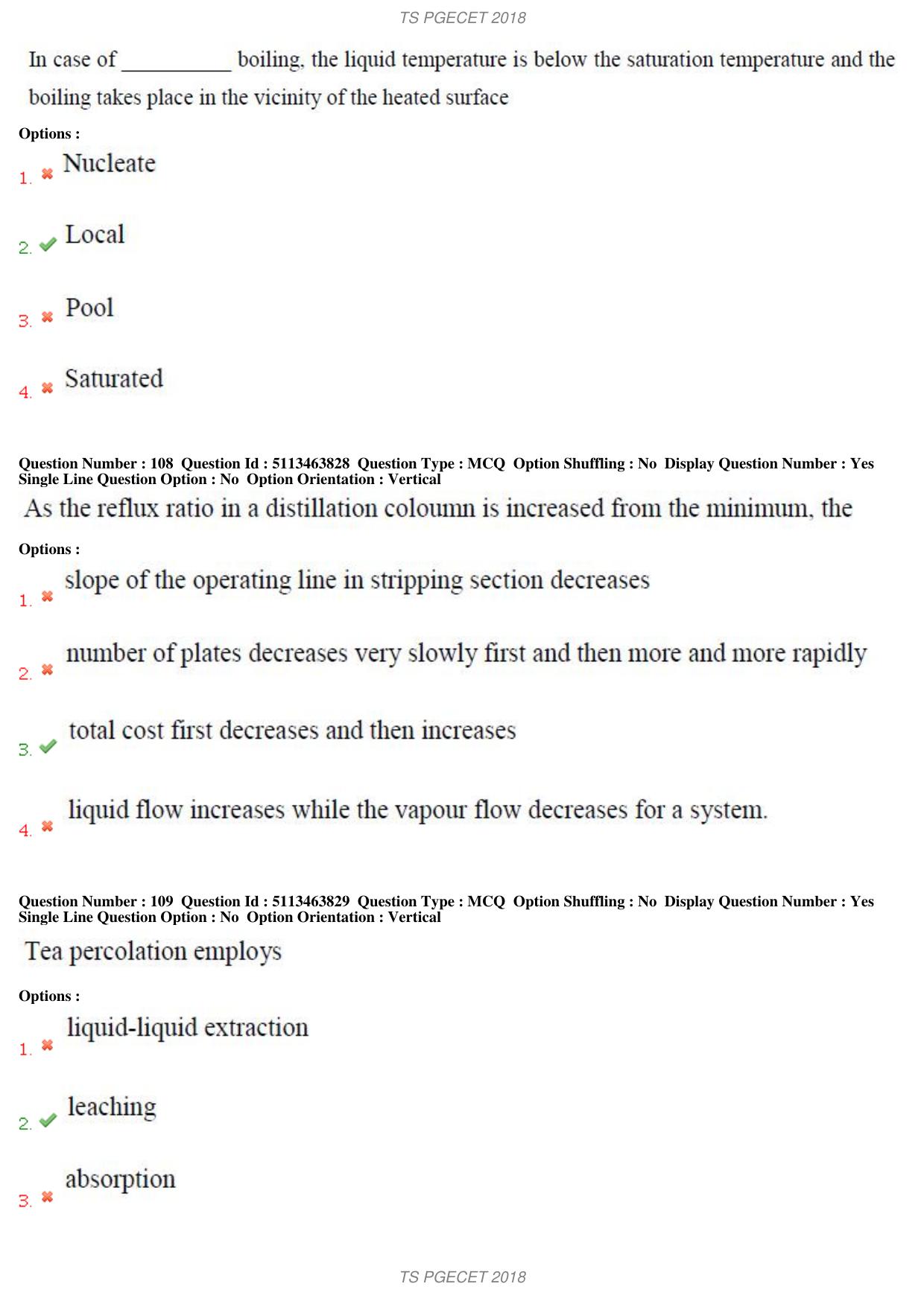 TS PGECET 2018: Chemical Engineering Question Papers - Page 41